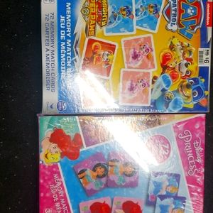 Set of two new memory games paw patrol and Disney princess